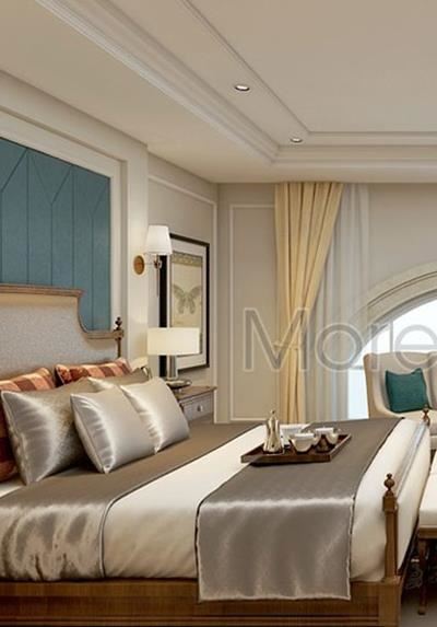 Thiết kế nội thất phòng ngủ khách sạn 5 sao tân cổ điển