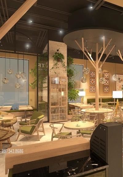 Thiết kế nội thất quán cafe - trà đạo và nhà hàng khách sạn