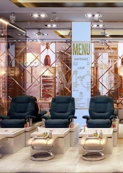 Thiết kế nội thất tiệm nails - spa khách sạn cao cấp