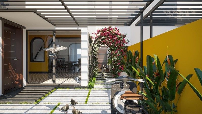 Một không gian với nhiều màu sắc đan xen mang tới không gian sống tươi mát, trẻ trung, yêu đời